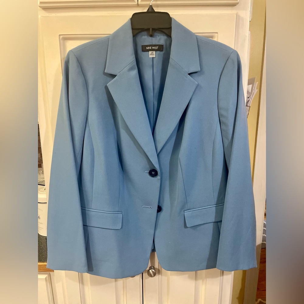 Slate Blue Nine West Ladies Blazer Size 14